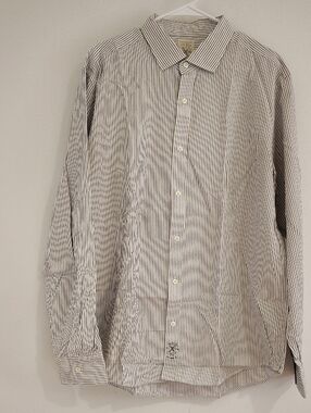 Polo by Ralph Lauren White and Black Striped Dress Shirt